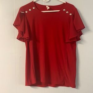 Red Blouse Worn Once.